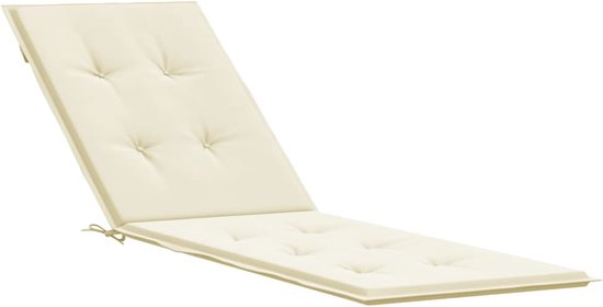 vidaXL Coussin de chaise de terrasse (75+105)x50x3 cm Couleur crème