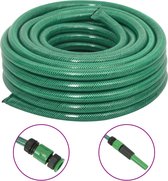 vidaXL - Tuinslang - met - koppelingsset - 0,75'' - 10 - m - PVC - groen