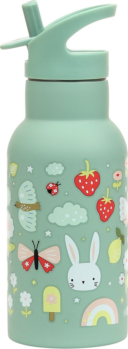 A Little Lovely Company - Dubbelwandige RVS drinkfles thermos - Joy