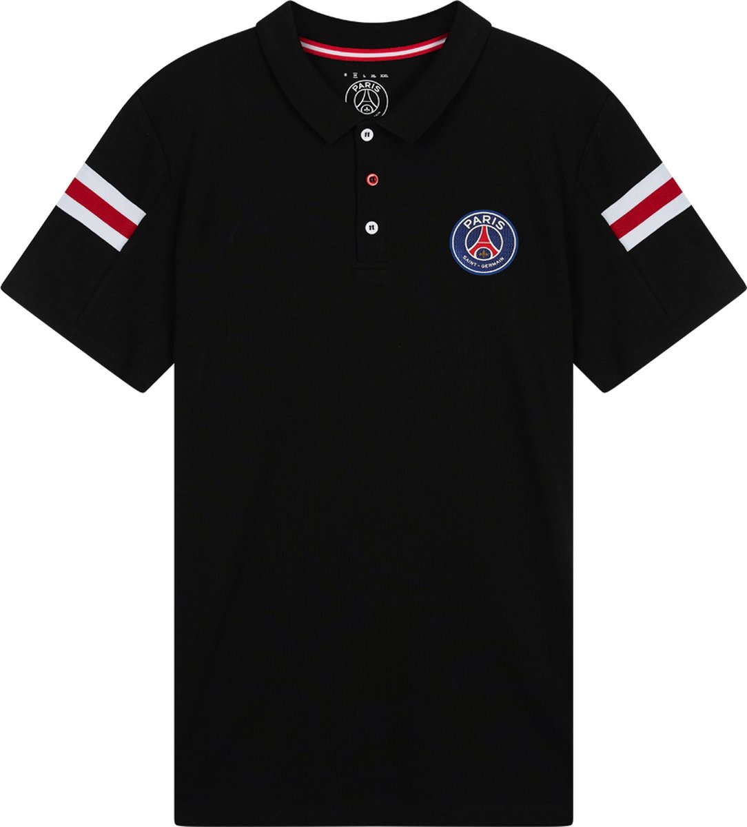 PSG poloshirt voor volwassenen - maat S - zwart - Paris Saint-Germain
