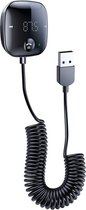 DrPhone BC23 - Draadloze USB FM Transmitter zender - Handsfree Carkit - Bluetooth 5.0 - MP3 Speler - Aux 3.5mm - Micro SD ingang + LCD Scherm & Vierkante Plakhouder Zwart