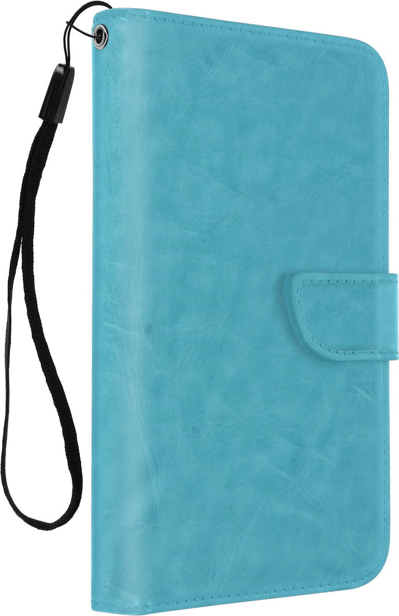 Hoes Smartphones van 4,3'' tot 4,7'' Wallet Multi-storage Camera Slide Turkoois