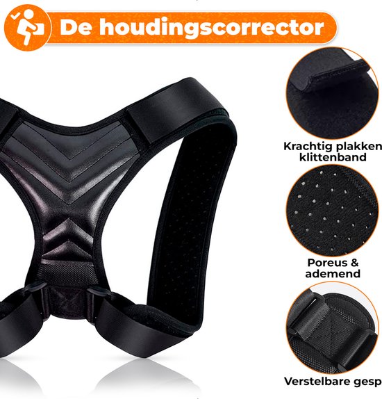 Luxegoed ®Rug- schouders & Nek | Postuur Corrector | Rugbrace | Schouder Corrector | Rug corrector | posture corrector | Verstelbaar | Unisex | Alle maten beschikbaar