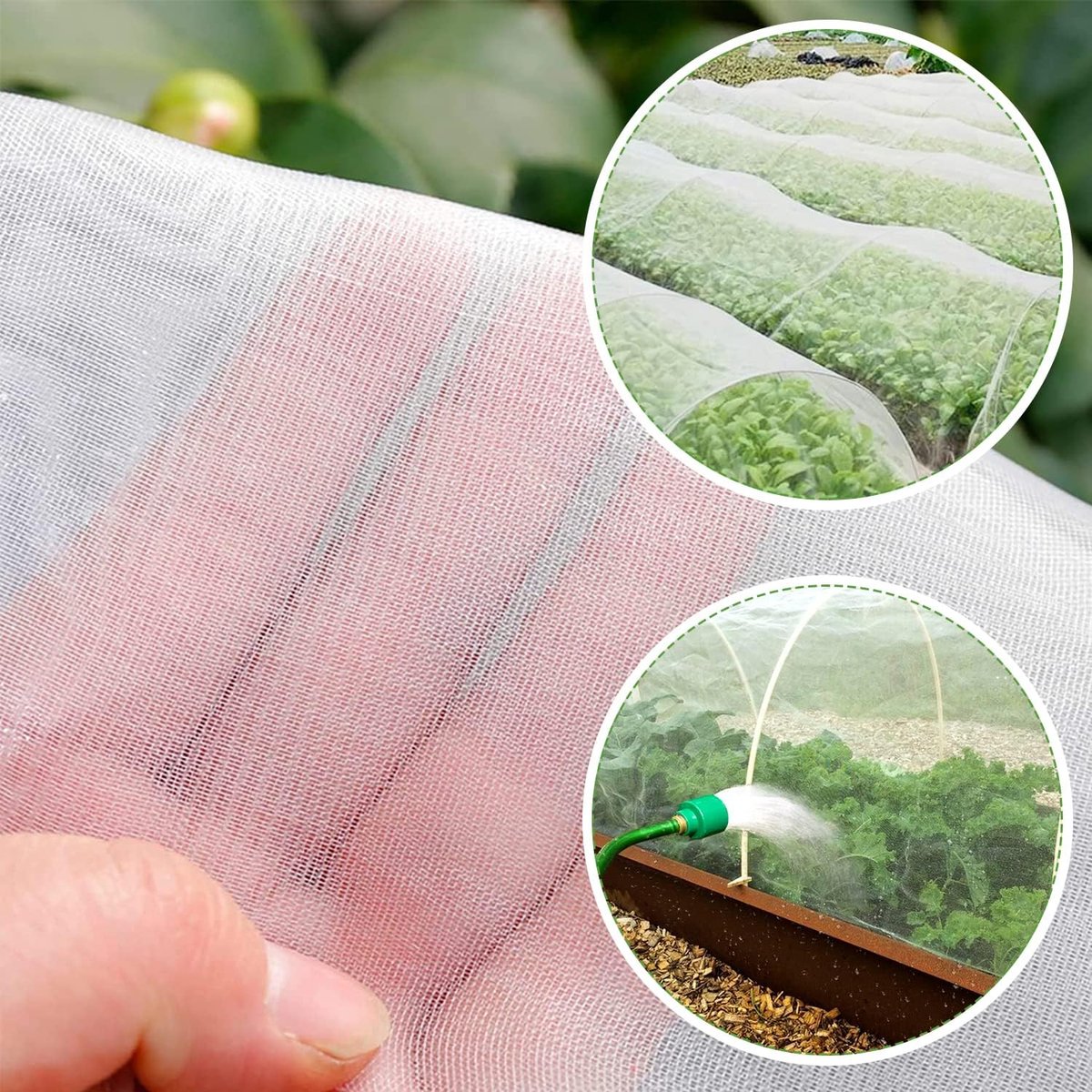 KtbeYTi Outdoor insectenwerend net, 2,4 x 3 m, fijnmazig
