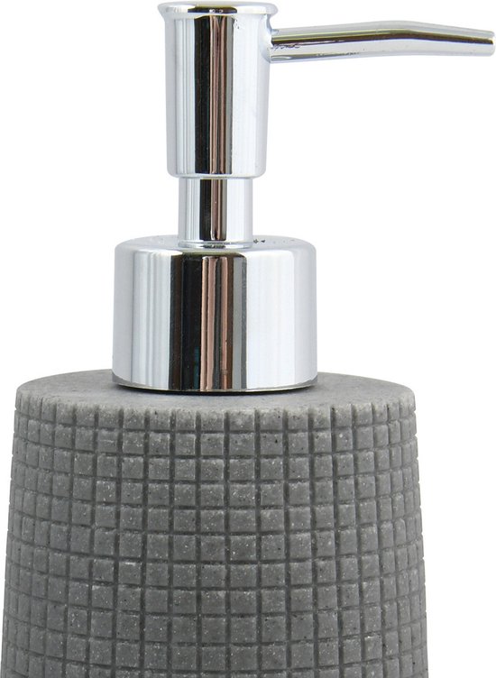 MSV Toiletborstel in houder 35 cm/zeeppompje 275 ml set Squares