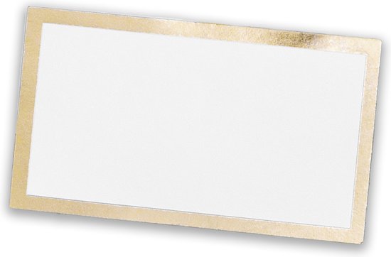 Cartes de visite/ Goud -places PartyDeco Or - Mariage - blanc/or - 10x pièces - 10 x 6 cm