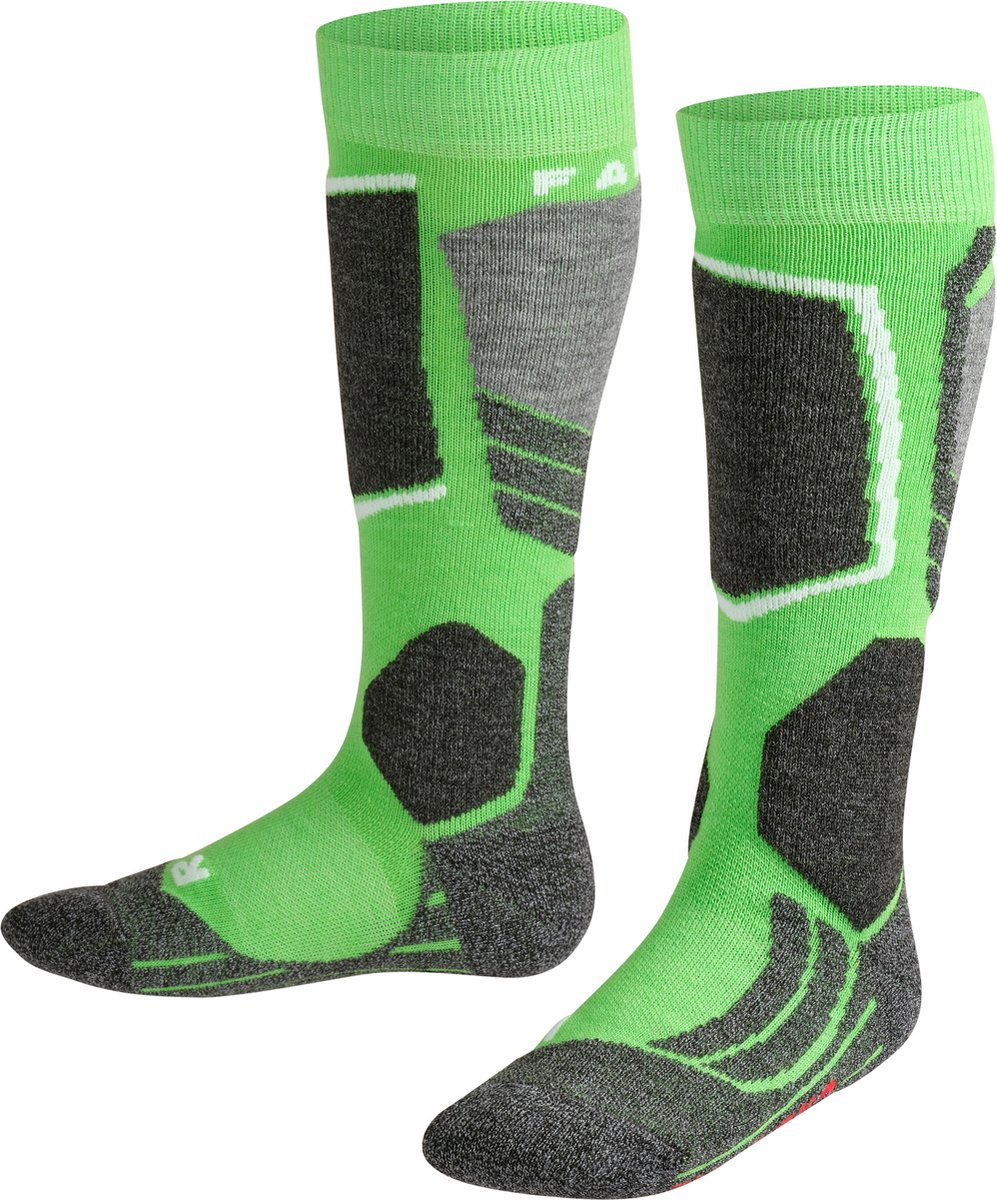 FALKE SK2 warm dik wol functioneel materiaal skisokken kinderen Groen