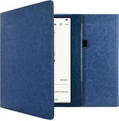 Hoesje geschikt voor Kobo Elipsa 2E E-reader - iMoshion Vegan Leather Bookcase - Donkerblauw