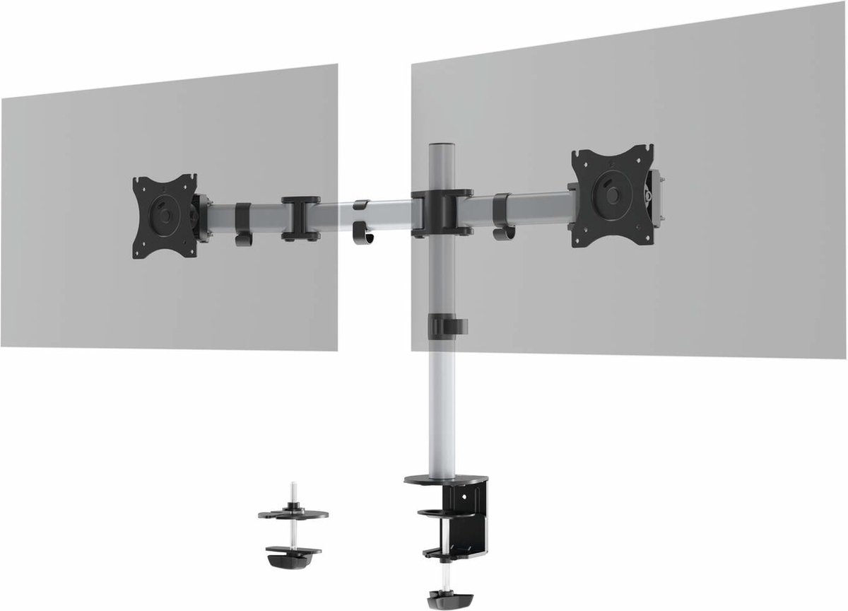 Durable SELECT Monitor-tafelbeugel 2-voudig 68,6 cm (27) Draaibaar, In hoogte verstelbaar, Kantelbaar, Zwenkbaar