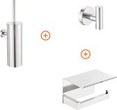 Ensemble d'accessoires de Toilettes design chromé