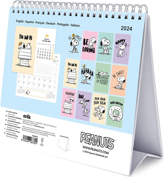 Peanuts Snoopy Desk Kalender 2024
