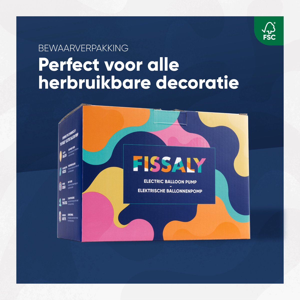 Fissaly Elektrische Ballonnenpomp met Dubbele Vulfunctie & 22 Ballon Accessoires - Ballonpomp - 400W Ballon Pomp - Verjaardag Decoratie & Feest Versiering - Ballonnenboog — afbeelding 8