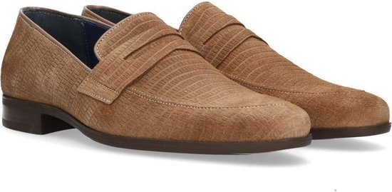 Van Dalen Loafer suede print 725 Mannen Sneakers Taupe maat 40 bol