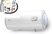 Bi-Light elektrische warm water boiler 120 L horizontaal met inbegrepen installatieset, muurmontage