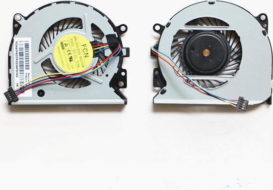 Deux ventilateurs d'ordinateur avec logo FCN et spécifications: BRUSHLESS MOTOR FG52 DC 5V 0.5A.