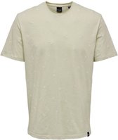 tshirt heren- Reg fit- Only & Sons- Ronde hals- Print- Korte mouwen- Pelican/beige- Onsbraydon- Maat M