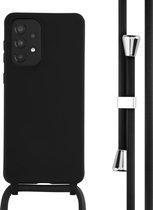 Coque Samsung Galaxy A33 - Coque en Siliconen iMoshion avec cordon - Zwart