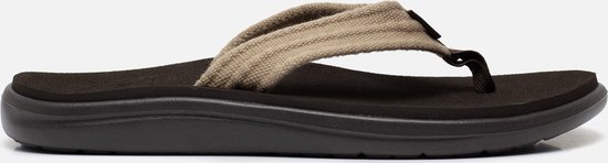 Teva M Voya Canvas Flip Heren Slippers - Zwart/Zand - Maat 46,5