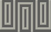 Fotobehang - Vlies Behang - Zwart-grijs Abstract Patroon - 254 x 184 cm