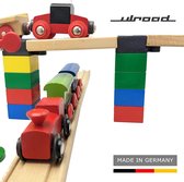 ULROAD 10 pcs Connecteur d'adaptateur de rails de train en bois adapté aux pierres Duplo compatibles avec Thomas - Brio - IKEA rails en bois rail de train ponts de pont en pierre duplo (10 pcs)