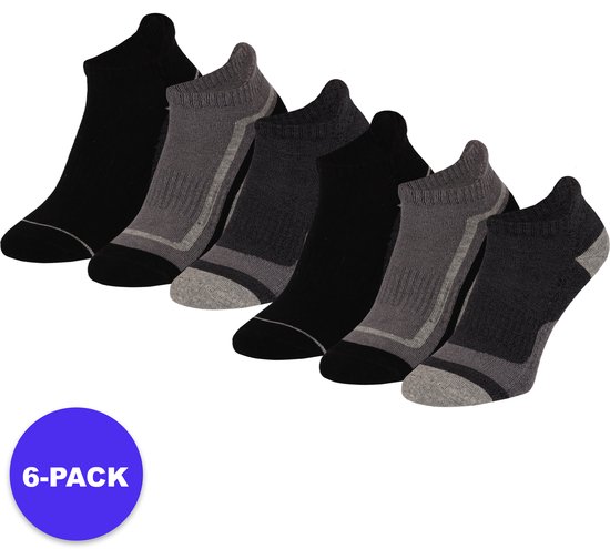 Apollo (Sports) | Sneaker Chaussettes de sport Décontracté | Unisexe | Noir | 42/47 | 6 paquets | Forfait avantage