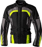 RST Alpha 5 Ce Mens Textile Jacket Black Grey Neon Yellow 40 - Maat - Jas