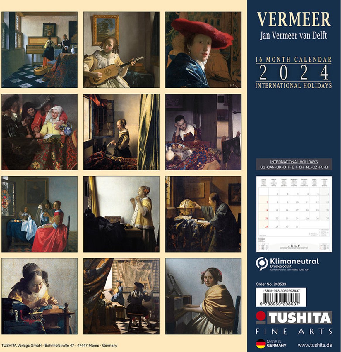 Jan Vermeer Kalender 2024 bol