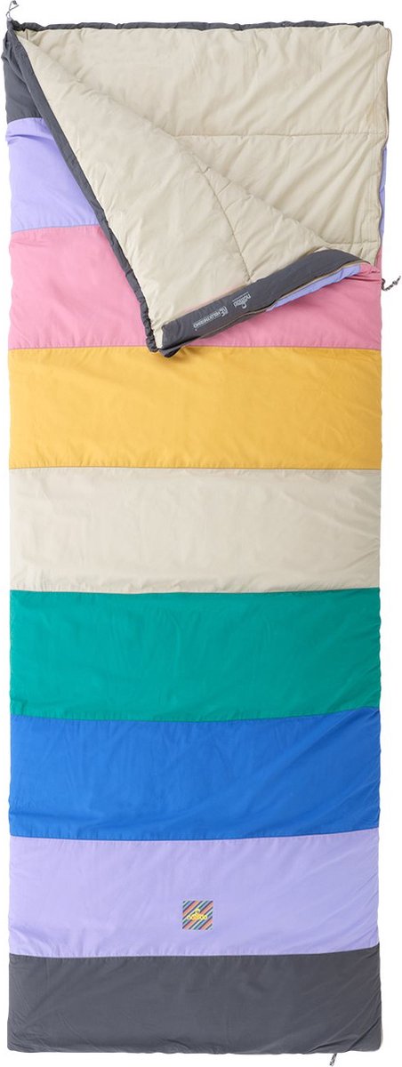 NOMAD® Blazer Multicolour Slaapzak | Linkssluitend | Regenboog | Katoen | Gevoerde tochtstrook