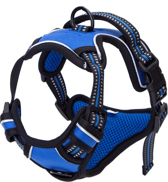 Harnais anti traction pour chien - Front Control - Bleu