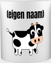 Akyol - kleine koe met eigen naam Mok met opdruk - koe - boeren/koeien liefhebbers - mok met eigen naam - iemand die houdt van koeien - verjaardag - cadeau - kado - 350 ML inhoud