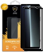 Lot de 2 Protecteurs d'écran Sony Xperia 1 V - Écrans de veille en Glas trempé MobyDefend - Rebords noirs - Protections d'écran - Plaques de verre