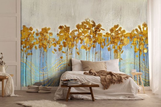 Papier peint photo - Papier peint intissé - Golden Leaves Art - 312 x 219 cm