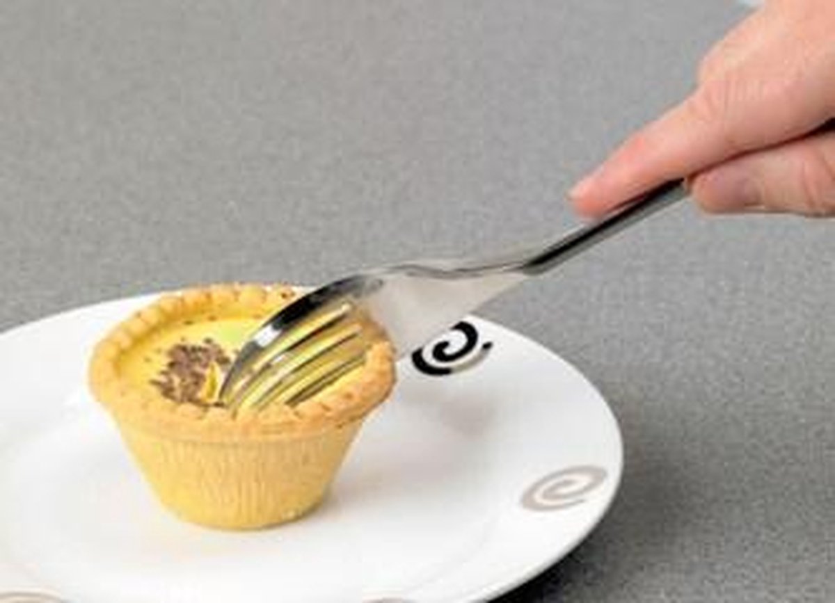 Ergonomische inox vork/mes combinatie- Default