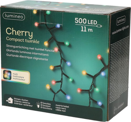 Cherry compact twinkle 500led 11m multicolor | lumineo 495576