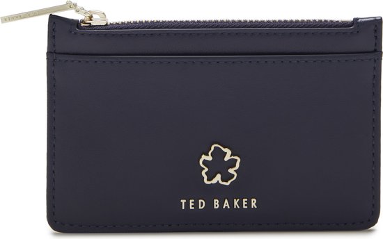 Ted Baker Jorjio Flower Eyelet Zip Card Holder - Dark Blue