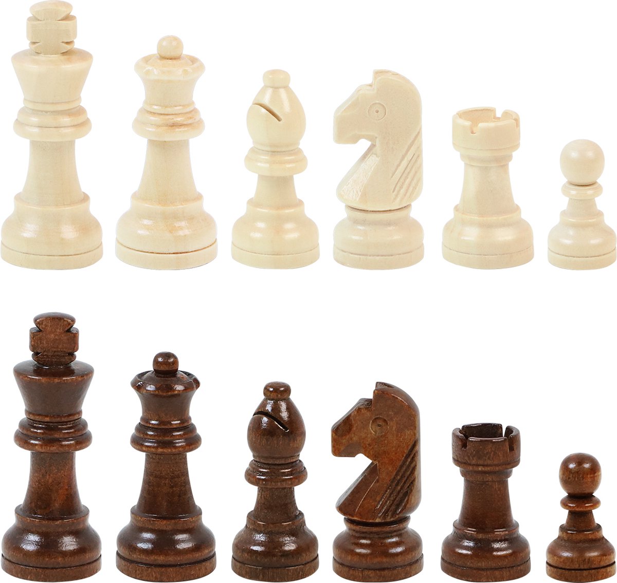 Shagam - Schaakstukken Hout - Staunton - Speelstukken - Schaken - 62 mm