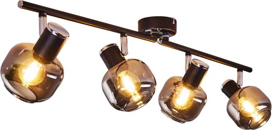 MANDEE.NL - Linga Moderne Plafondlamp 4-lichtbronnen - plafondlamp van  metaal/glas in... | bol