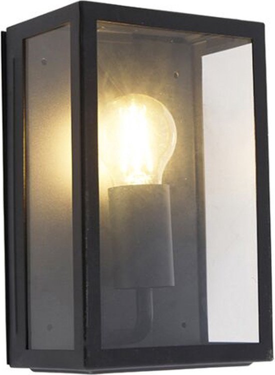 QAZQA rotterdam - Landelijke LED Smart Wandlamp incl. wifi voor buiten - 1 lichts - D 10 cm - Zwart - Buitenverlichting