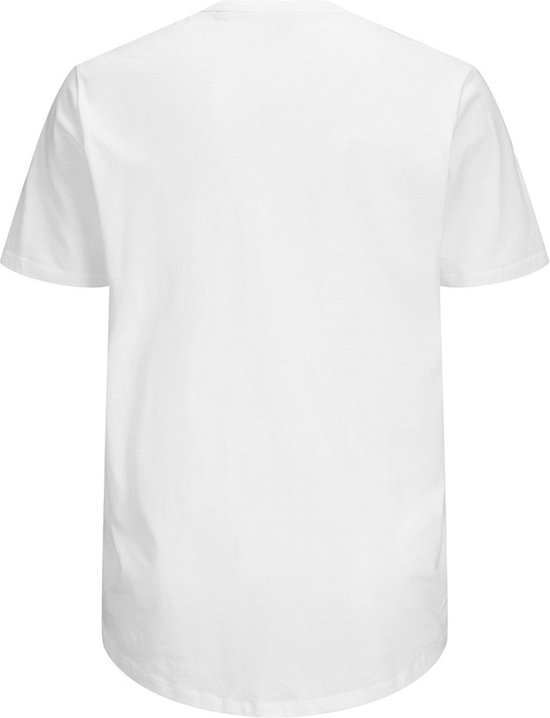 Jack & Jones grote maat heren T-shirt 1-pack - ronde hals - 4XL - Wit | bol