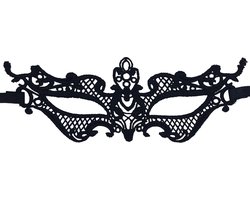 Miresa - Masker MM043 - Verleidelijk venetiaans masker - Zwart kant