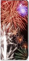 Smartphone Hoesje Kerstcadeau OPPO A78 | A58 5G Portemonnee hoesje Vuurwerk