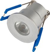 Spot LED Véranda - 3W - Wit Naturel 4000K - Dimmable - Etanche IP65 - Encastré - Rond - Argent Mat - Aluminium - 12V