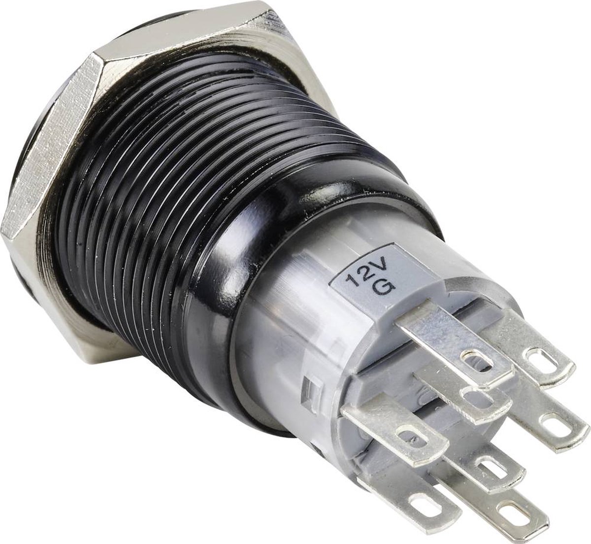 TRU COMPONENTS TC-9428168 GQ16F-10E/J/G/12V/A Bouton poussoir à