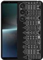 Cazy Hoesje Zwart geschikt voor Sony Xperia 1 V Grachtenpanden I
