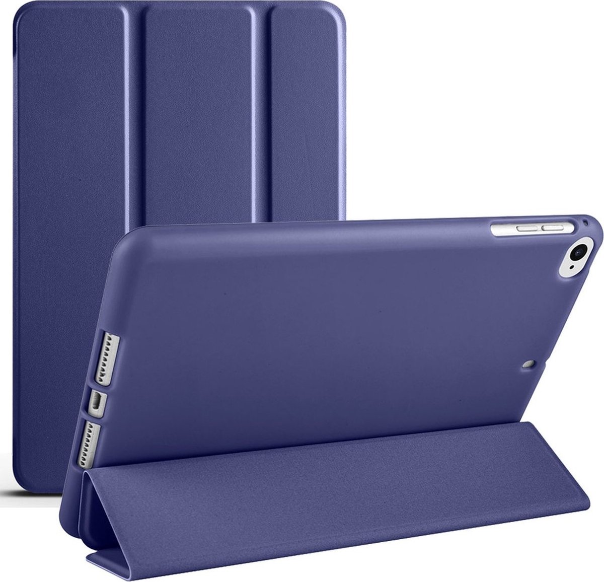 Mobigear Tablethoes geschikt voor Apple iPad 5 (2017) Hoes | Mobigear Tri-Fold Gel Bookcase - Donkerblauw