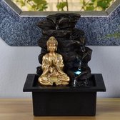 Fontaine de Chambre Bouddha Shira (25cm) | Fontaine d'intérieur | Ornement d'eau | incl. Siècle des Lumières LED | Boutique en ligne Feng shui