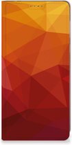 Stand Case geschikt voor Motorola Moto E13 4G Polygon Red