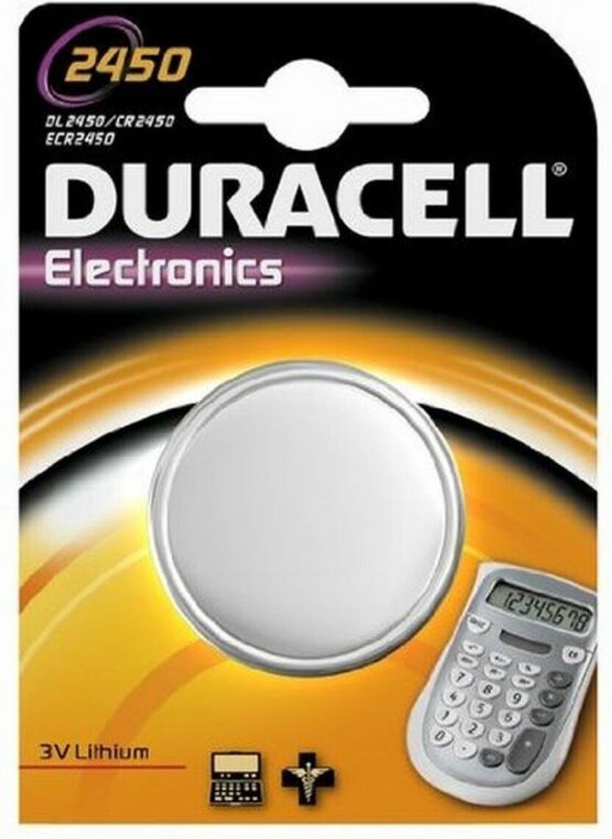 2 Piles boutons CR2450 2450 DL2450 au lithium 3V Duracell - Piles Duracell  - energy01