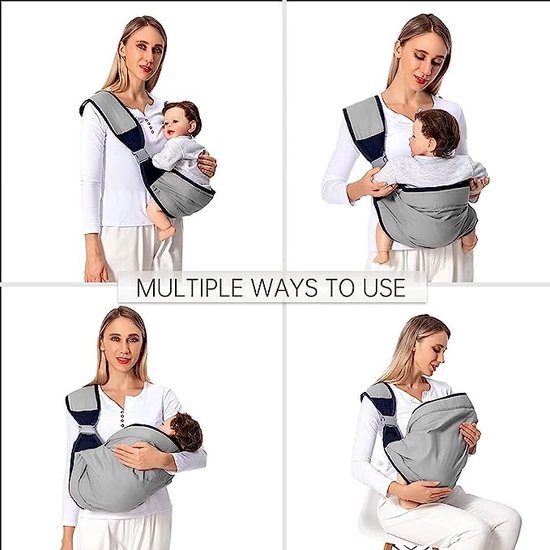 Babydraagzak - omvattende babydraagzak - verstelbare draagdoek - ademend - draagdoek voor pasgeborenen - baby draagdoek — afbeelding 5