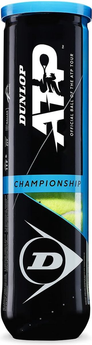 Dunlop ATP Championship : 4 Gele Tennisballen